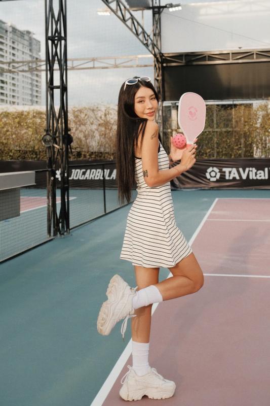 hot girl,  hot girl pickleball,  trang phuc pickleball,  Thanh Thanh Huyen,  Hat Mit,  GiGi Huong Giang anh 8