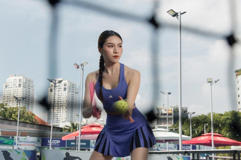 hot girl,  hot girl pickleball,  trang phuc pickleball,  Thanh Thanh Huyen,  Hat Mit,  GiGi Huong Giang anh 4