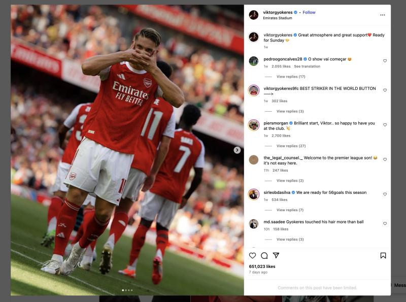 gyokeres khoa instagram anh 1