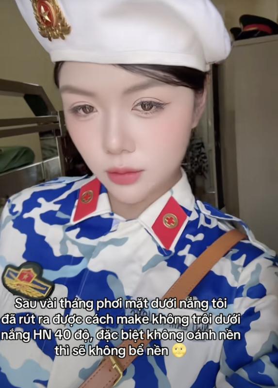 makeup,  makeup nu chien si,  chien si danh nen,  lop nen chien si,  danh nen khong troi,  lop nen lau troi,  thoi tiet nang nong, anh 1