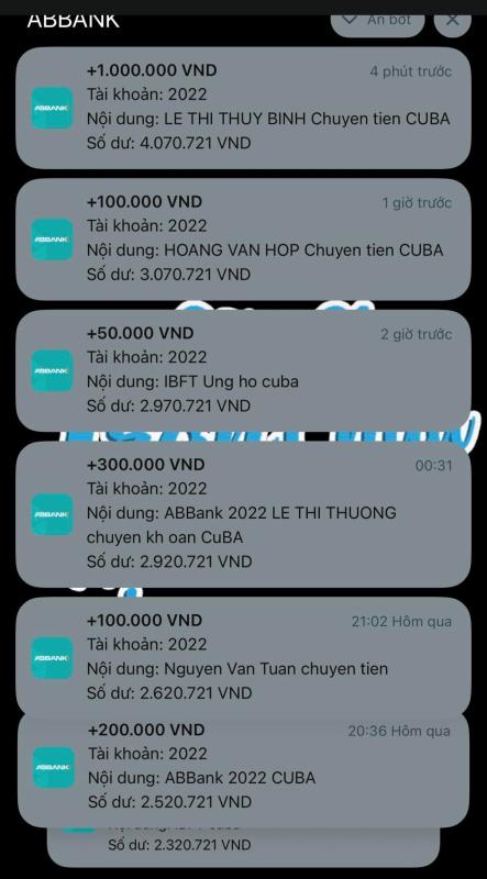 chuyen tien giup cuba anh 1