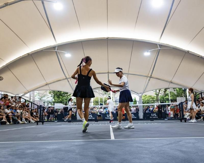 Parris Todd pickleball,  pickleball Ha Noi,  vo dich MLP,  Barbie pickleball,  tay vot Parris Todd,  san pickleball Ha Noi anh 4