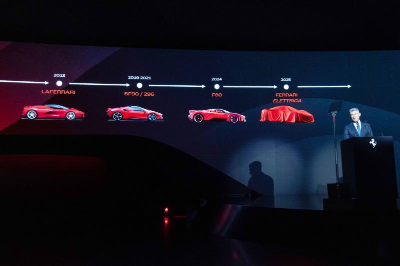 sieu xe,  ferrari,  xe dien,  ev,  xe moi,  ferrari f80,  ferrari amalfi,  ferrari f40,  Purosangue,  Elettrica anh 3