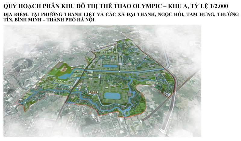 quy hoach khu Olympic,  phan khu Olympic,  du an Olympic anh 2