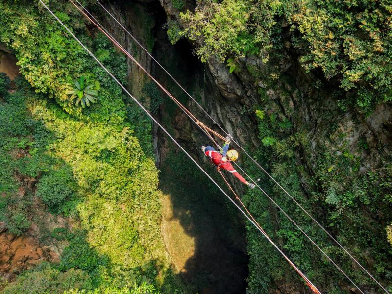 hố sụt,  zipline ảnh 9